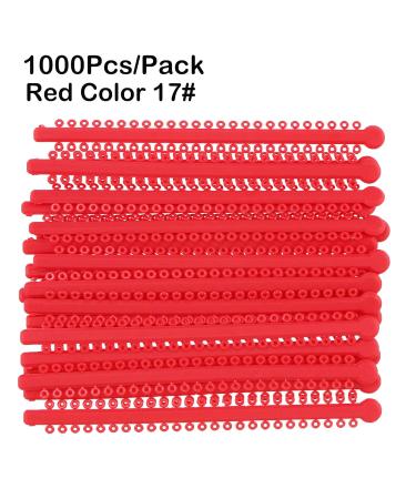 DEBKSGEOTI Dental Orthodontic Ligature Bands - Elastic Rubber Bands (L-Red-17#) | International Shipping Available - Buy Online on GoSupps.com