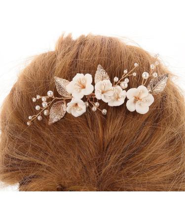 DEARMAMY Bride Hair Comb Wedding Hair Comb Clip Bride Flower Hairpin Women Hair Accessory - Buy Online on GoSupps.com