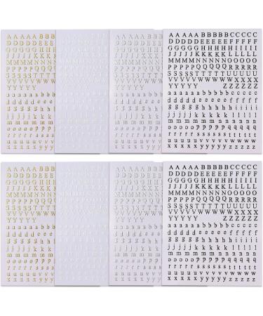 Shop 3D Metallic Gold & Silver Letters Nail Art Stickers - Self-Adhesive Alphabet Decals for DIY Manicure - 8 Sheets for Women & Girls - Buy Online on GoSupps.com