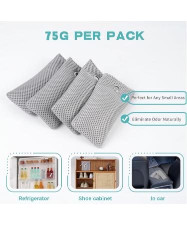 Natural Air Purifier Bags - Bamboo Charcoal Odor Absorbers & Moisture Eliminators | 12 Pack (6x200g + 6x75g) for Closet Shoes & Cars - Buy Online on GoSupps.com