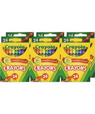 Crayola Crayons 24-Pack x 6 - 144 Total Crayons - Buy Online on GoSupps.com