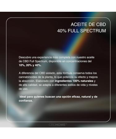 CBD HOME Oils CBD Oil 40 30 ml Full Spectrum Based on Coconut Oil MCT and Organic Hemp Seed Oil Omega 369 Certified Cannabidiol 12000 mg Made in the EU - Buy Online on GoSupps.com