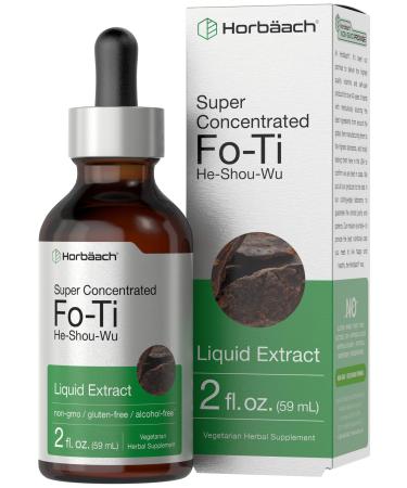 Horb ach FoTi Herb Liquid Root Extract | 2 fl oz | He Shou Wu | Super Concentrated | Vegetarian | Alcohol Free | Non-GMO Gluten Free