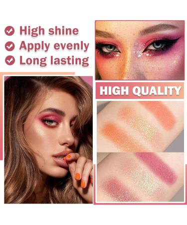 Double Color Eyeshadow Palette - High Pigment Matte & Glitter Eye Makeup - 02 Plum Red - Buy Online on GoSupps.com