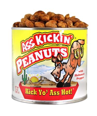 KICKIN' Cacahu tes chaudes pic es au poivre Habanero - 12 oz - Cacahu tes pic es ultimes - Essayez si vous osez !