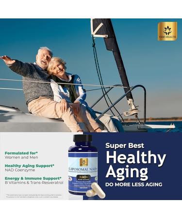 Liposomal NAD+ 500mg NR Equivalent with Trans-Resveratrol 300mg 10mg Niacin - Premium Halal NAD Supplement for Energy Metabolism DNA Repair and Longevity Vegan Non-GMO USA Manufactured - Buy Online on GoSupps.com