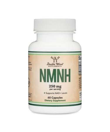 NMNH (NMN Supplement Alternative) (Dihydronicotinamide Mononucleotide) 250mg Per Serving 60 Count (30 Servings) NAD Supplement to Boost NAD+ Levels As We Age (Non-GMO Gluten Free) by Double Wood