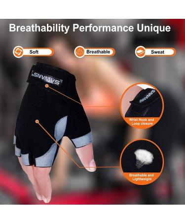 Sawans Gym Workout Gloves for Men and Women | Breathable Weight Lifting Gloves with Wrist Support | Padded for Deadlifts & Pull Ups | Medium Size - Buy Online on GoSupps.com