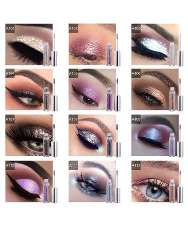 Hotiary Shimmering Glitter Liquid Eyeshadow Set - Long Lasting, Waterproof Metallic Pigments for Sparkling Eyes | Gift Shiny Pen Eyeliner Kit (A110) - Buy Online on GoSupps.com