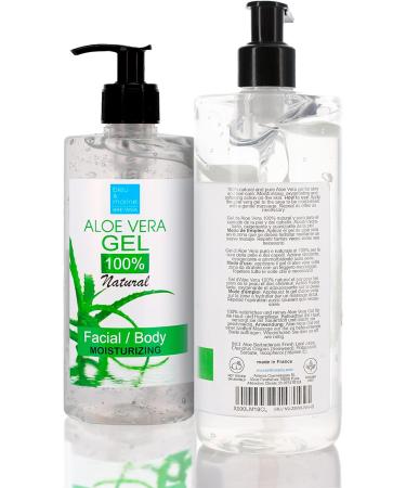 Canary Islands Fresh 100% Natural Aloe Vera Gel - 500 ml (17.6 fl oz) for DIY Cosmetics, Face & Body Care, Hair Repair, After Sun, Wax Aftercare - Moisturizer and Soothing Gel - Buy Online on GoSupps.com