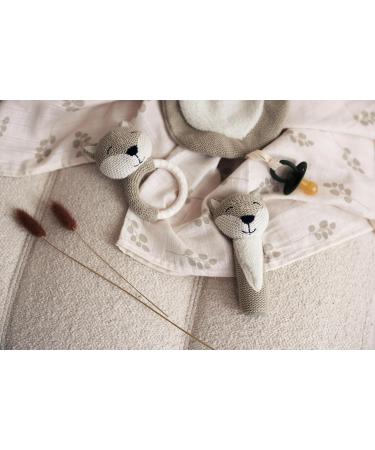 Jollein Fox Rattle & Teether - White/Olive | Soft Safe & Perfect for Babies | International Shipping Available - Buy Online on GoSupps.com