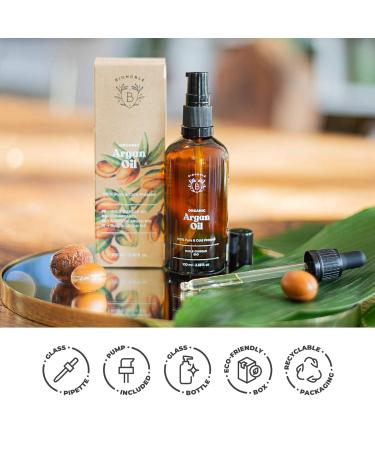 Organic Castor Oil & Argan Oil Bundle - 100% Pure Cold-Pressed - 200ml Eyelash & 100ml Face Oils - Buy Online on GoSupps.com