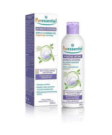 Puressentiel Feminine Wash Ph Balance Vaginal Cleanser Gel for Womens Hygiene - 99.6% Natural Origin Organic Vegan Eco-Certified Made in France 8.4 fl oz Sage 8.5 Ounce