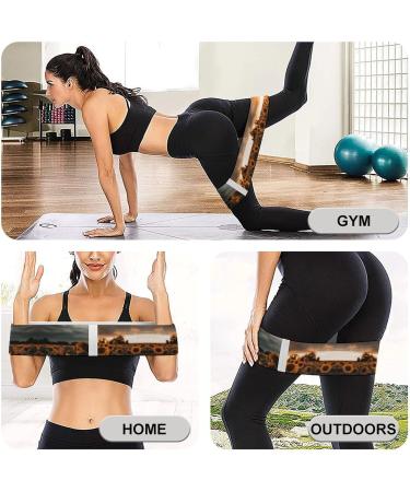 Premium Resistance Bands - Elastic Fabric Exercise Bands for Fitness & Leg Workouts - Cloudy Image Print - Buy Online on GoSupps.com