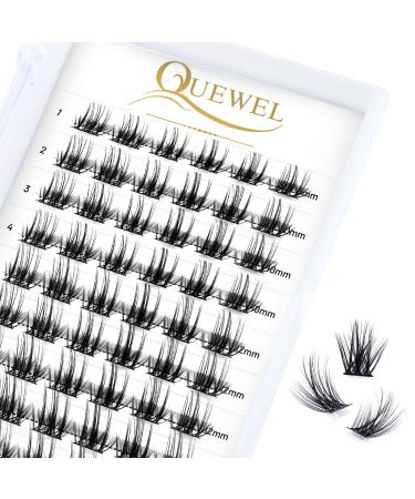 Eyelash single quewel individual eyelash cluster lashes d curl mix8-16 eyelash segments wide foundation individual eyelashes for eyes make-up diy eyelash extension (fluffy 02-d mix) 1 piece (1 Pack) Fluffy 02-D mix 8-16mm
