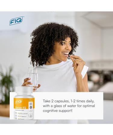 FIQ - Focus IQ - Brain Supplements for Memory and Focus - Memory Supplements - Cognitive Support - 60 Capsules - Buy Online on GoSupps.com