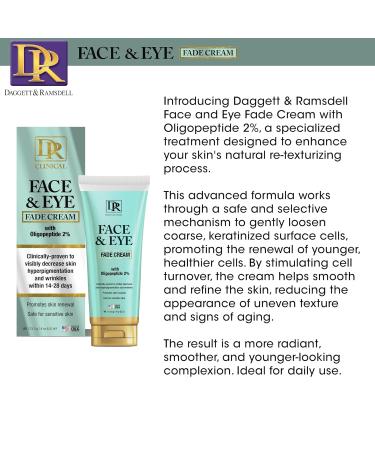 Daggett & Ramsdell Face and Eye Fade Cream with Oligopeptide 2% 4 oz. - Hyperpigmentation and Wrinkle Treatment Safe for Sensitive Skin - Buy Online on GoSupps.com