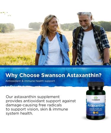 Swanson Astaxanthin 4 mg - 60 Softgels | Powerful Antioxidant & Eye Health Support - Buy Online on GoSupps.com
