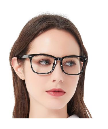 MARE AZZURO Blue light Blocking Reading Glasses Women Square Readers 0 100 125 150 175 200 225 250 275 300 350 400 (Black, 2.75) Z3-black(blue Light Lens) 2.75 x