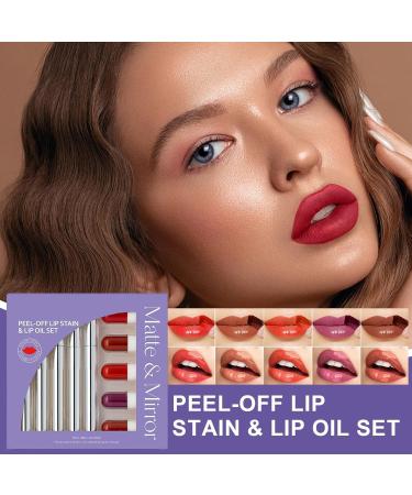  Ancsttu Lip Tint Set 10 Tinted Lipsticks | Long-Lasting Lipstick for Everyday Wear Beauty Routine Weddings Home Dates Travel Commutes - Buy Online on GoSupps.com