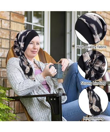 Wuerkiya Women's Headscarf Set | Chemo Headgear Stylish Headwraps & Hats - Black (2 Pack) - Buy Online on GoSupps.com
