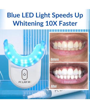 Polar MD Teeth Whitening Kit - Professional Gel Pens 1 Year Supply 32 LED Wireless Light - Compare to Whitening Strips - Buy Online on GoSupps.com