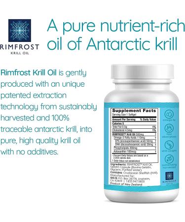 500mg Antarctic Krill Oil Softgels with Phospholipid Omega-3s EPA & DHA - High Astaxanthin - No Fishy Reflux - by as-is (60 Count) - Buy Online on GoSupps.com
