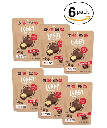 Lebby Chickpea Snacks - Milk Chocolate, Gluten Free, High Protein & Fiber, 6 Pack (3.5 oz) - Buy Online on GoSupps.com