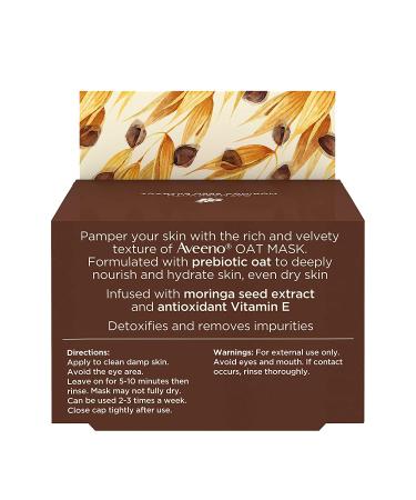Aveeno Oat Beauty Mask with Moringa Seed Extract - Detox 1.7 oz (50 g) - Buy Online on GoSupps.com