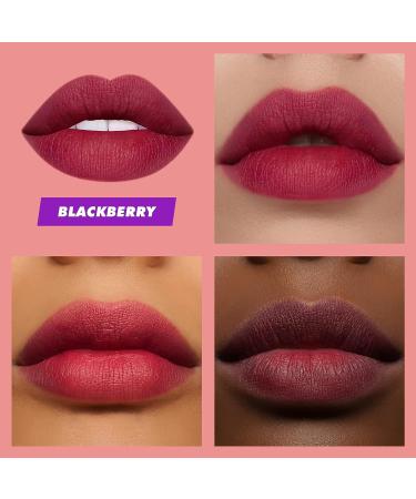 Lime Crime Plushies Soft Matte Lipstick in Blackberry - Long-Lasting, Comfortable Formula with Blackberry Candy Scent - Talc-Free and Paraben-Free - Buy Online on GoSupps.com