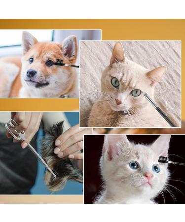 4-Piece Tear Stain Removal Comb Set for Dogs - Double-Sided Eye Combs Fur Scissors & Concealer Brushes for Crusts & Mucus - Buy Online on GoSupps.com