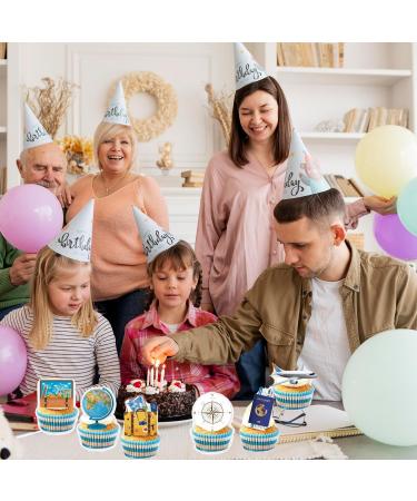 48pcs Travel Adventurer Cupcake Topper Picks Boy girl Children Party Decoration Travel Adventurer Party Favors Travel Adventurer Party cake Decoration Supplies (B) - Buy Online on GoSupps.com
