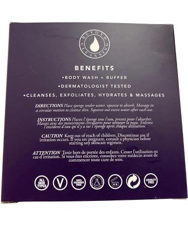 Spongelle Multi-Use Flower Sponge 3oz (BlackBerry) - White | Long-Lasting Fragrance & Exfoliation - Buy Online on GoSupps.com