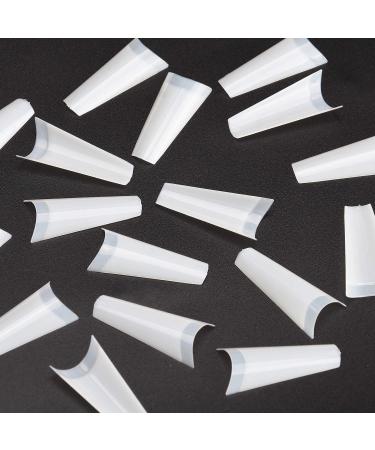 1000PCS Curved Long Coffin Nail Tips - Half Cover Ballerina Fake Nails for DIY Mani-Pedi | 10 Sizes - Perfect for Nail Studios - Buy Online on GoSupps.com