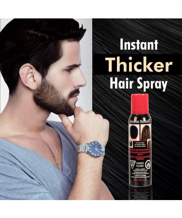 Jerome Russell Black Hair Thickener Spray 3.5 oz - Conceals Bald Spots, Grey Hair, and Extensions Tracks - For Men and Women - Buy Online on GoSupps.com