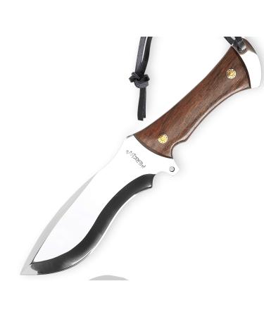 Perkin Knives fixed blade hunting knife with leather sheath