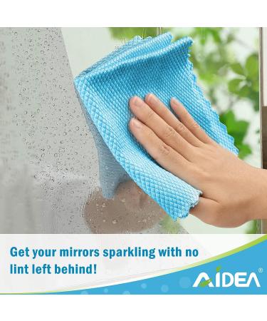 AIDEA Microfiber Glass Cleaning Cloths-8PK  Premium Microfiber Glass and Window Cleaner  Lint Free Quickly Clean Windows  Glasses  Windshields  Mirrors  Stainless Steel-12"x12" - Buy Online on GoSupps.com