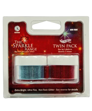 bakeryteam Rainbow Dust The Sparkle Range Decoration Glitter Set Blue + Red (10 g)