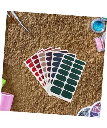 Beatifufu 6 Sheets Nail Art Stickers Fingernail Stickers Adhesive Nail Decals Manicures Stickers Party Nail Stickers Color Stickers Nail Polish Sticker Strips Press Nail Full Cover Child Pvc - Buy Online on GoSupps.com