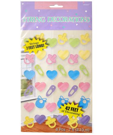 Amscan 679662 Dec String:Baby Shower 1 Multicolor