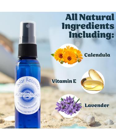 Solar Recover After Sun Moisturizing Spray Travel Size - Hydrating Facial & Body Mist for Sunburn Relief with Vitamin E & Calendula | 2460 Sprays - Buy Online on GoSupps.com