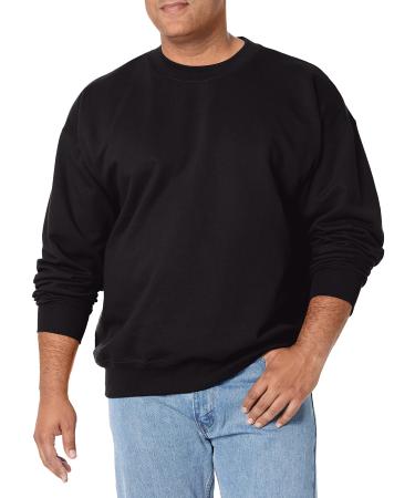 Hanes Men's Ultimate Cotton Heavyweight Crewneck Sweatshirt Large Black