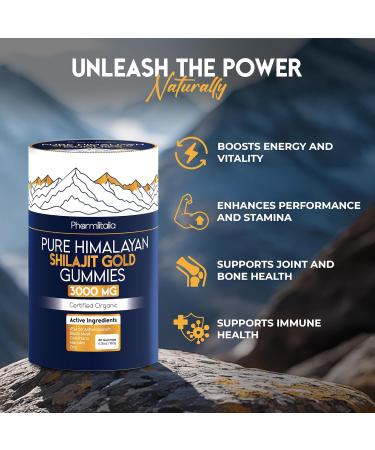 Magnesium Glycinate & Pure Himalayan Shilajit Gummies Bundle Sleep Muscle Recovery & Energy High Absorption Magnesium 400mg + Gold Shilajit with Ashwagandha for Strength & Vitality 2 x 60 Count - Buy Online on GoSupps.com