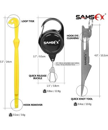 SAMSFX Fly Fishing Knot Tying Tool Combo - Quick Loop Tyer & Retractor for Hooks, Lures, and Lines - Buy Online on GoSupps.com