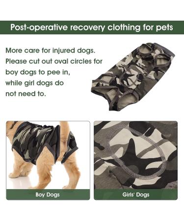 Cobee Dog Recovery Suit - Abdominal Wound Protection for Male Dogs | Post-Operative Snug Fit | L-Size Camouflage - Buy Online on GoSupps.com