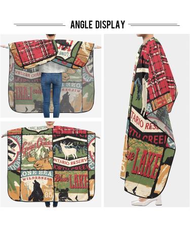 Waterproof Barber Cape - Moose Bear Cheetah Haircut Bib for Men & Women | Unisex Hair Cutting Apron - Buy Online on GoSupps.com