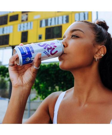 GURU ZERO SUGAR Wild Berry Organic Energy Drink with Plant Based Natural Caffeine from Green Tea Coconut Water Zero Added Sugars 140mg Caffeine Healthy Drinks 355mL (Pack of 24) - Buy Online on GoSupps.com
