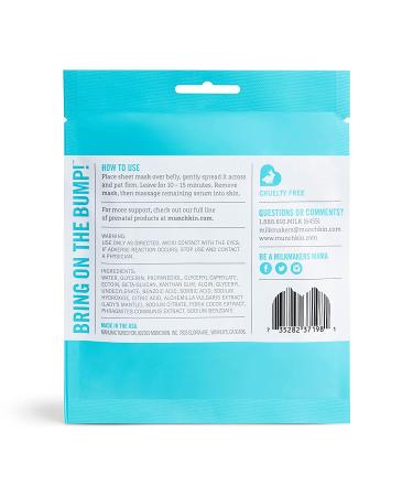 Munchkin Milkmakers Pregnancy Belly Mask - Skin Care & Stretch Marks - 3 Sheet Masks - 3 Count - Buy Online on GoSupps.com