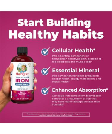 Iron Supplement for Women Men & Kids | Liquid Iron Supplement for Women Men & Kids | Iron for Healthy Blood & Oxygen | Ages 4 & Up | Sugar Free | Vegan | Non-GMO | Gluten Free | 16 Fl Oz 16 Fl Oz (Pack of 1) - Buy Online on GoSupps.com
