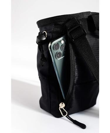 Cragbag Rock Climbing Chalk Bag Lightweight Nylon with Belt Strap, Brush Holder, Carabiner Loop, Zipper Pocket for Phone & Keys - Buy Online on GoSupps.com